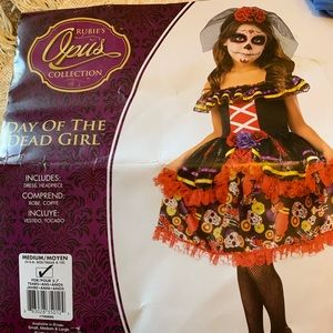Day of the dead girls costume size 8/10